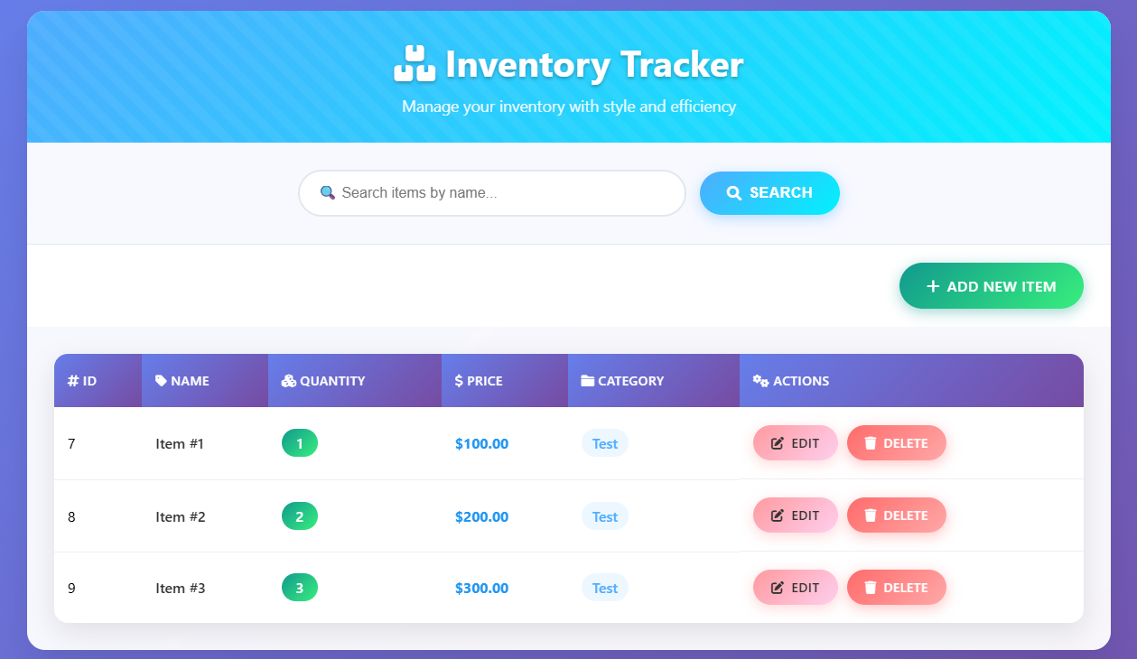 Inventory Tracker preview