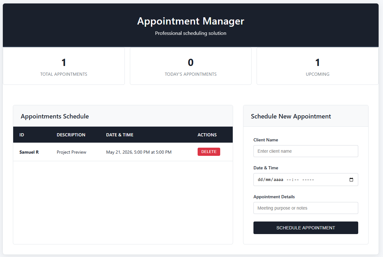 Spring Boot Task Manager preview